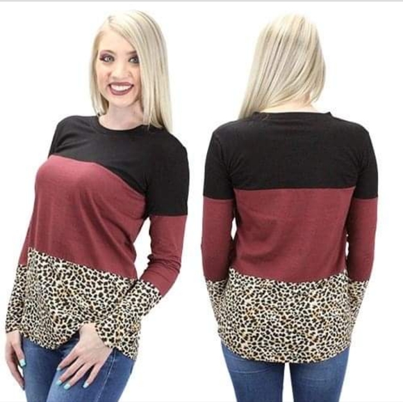 2/$35 New Maroon cat long sleeve - Picture 2 of 2